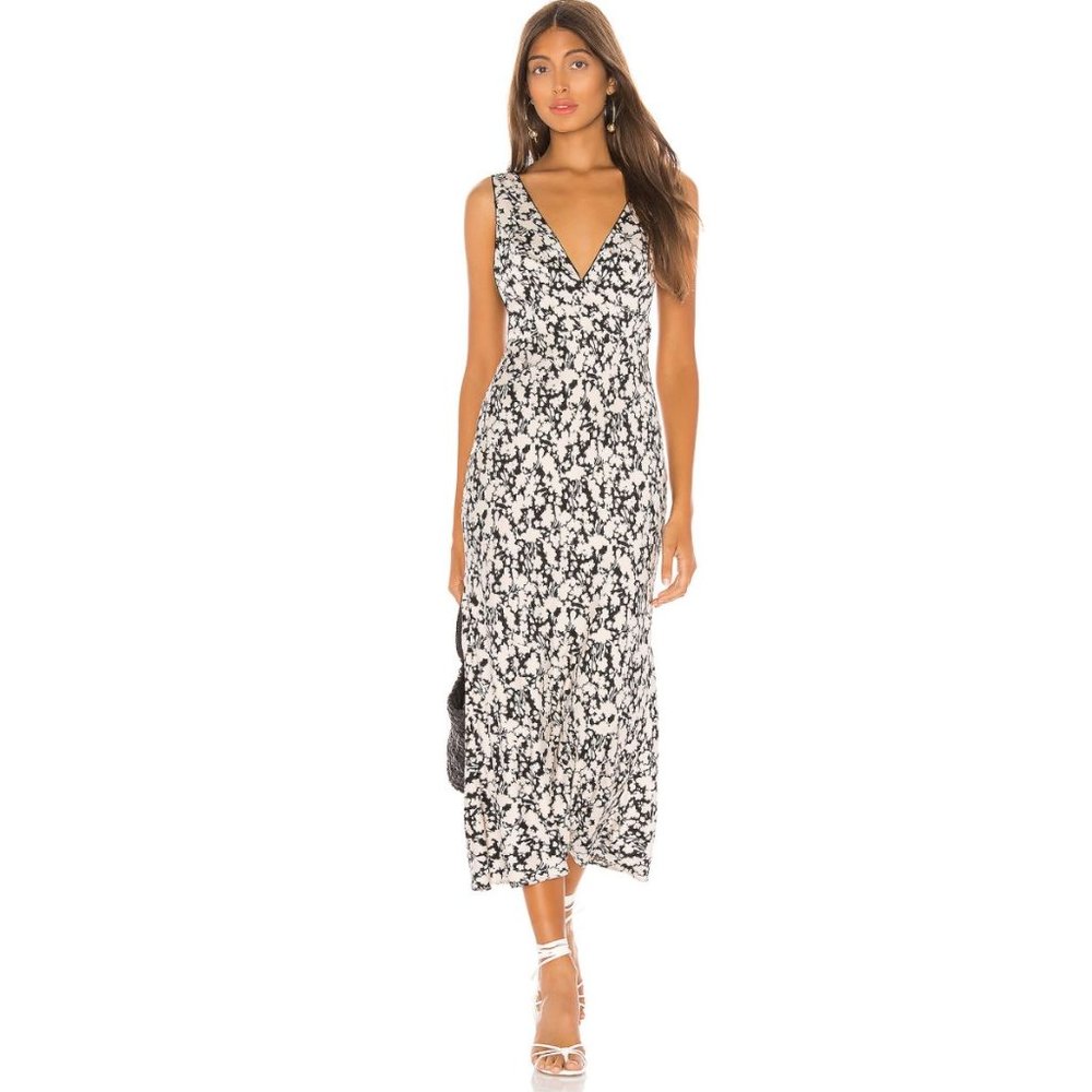 NWT FREE PEOPLE Ohh La La Bias Midi Dress in Black
